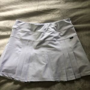 White athletic tennis skirt